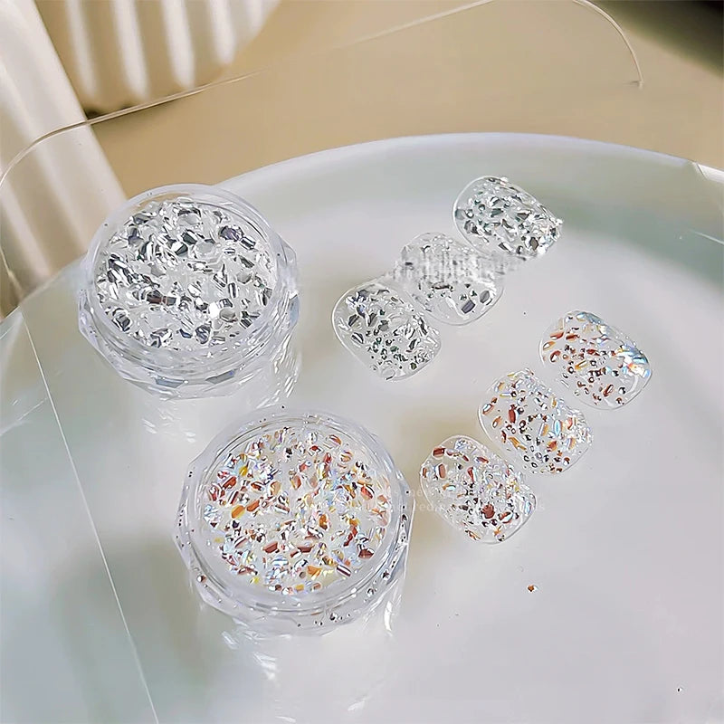 White Internet Celebrity Hot-selling Light Chasing Flash Nail Art Qme 2 PCS
