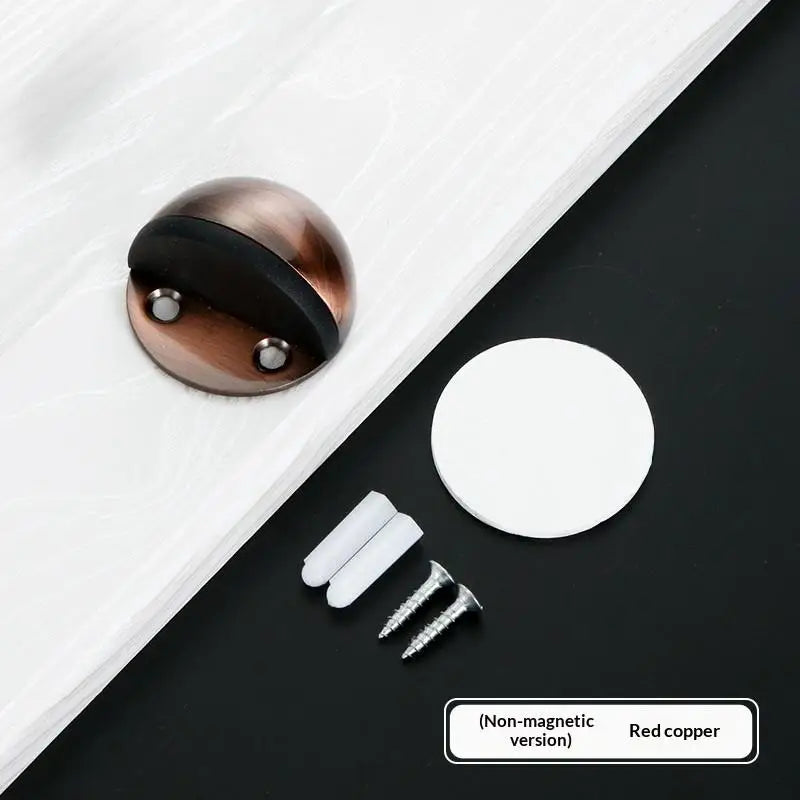 Silicone Magnetic Door Holder No-Punch Adhesive Door Stopper Anti-Collision Buffer for Floor Wall Protection Home Hardware Qme A2