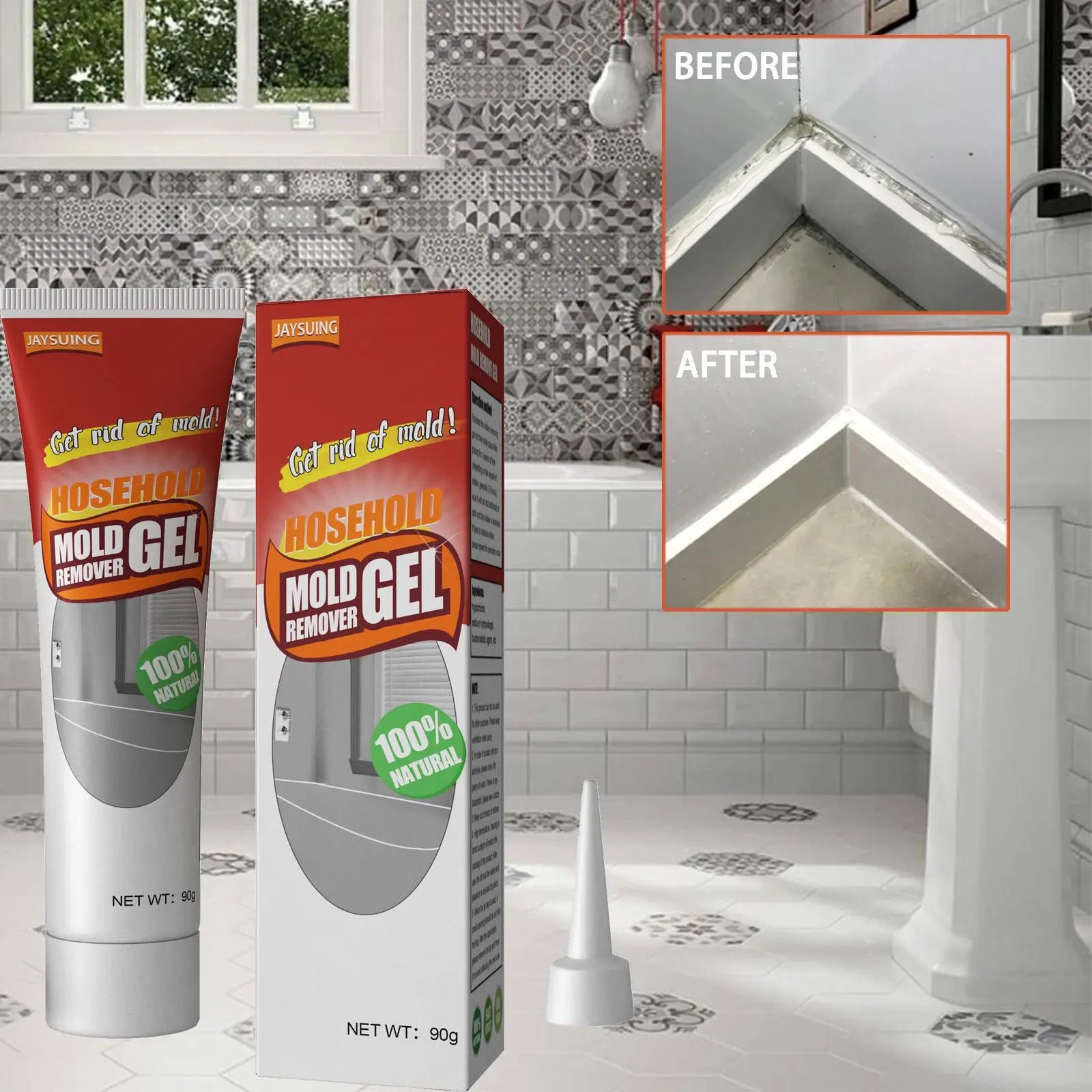 Mold Remover Gel Effective Mould Stain Cleaner Wall Mildew Remover Washing Machine Mold Cleaning Mold Mildew Scavenging Agent Qme