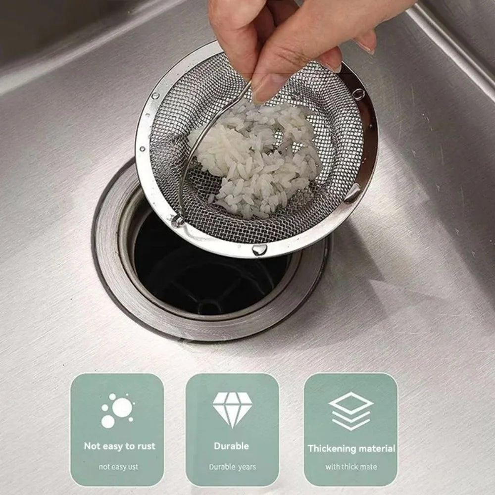 1/2Pcs Stainless Steel Kitchen Sink Filter Stainless Steel Kitchen Sink Filter, Garbage Food Residue/Hair Catcher Qme