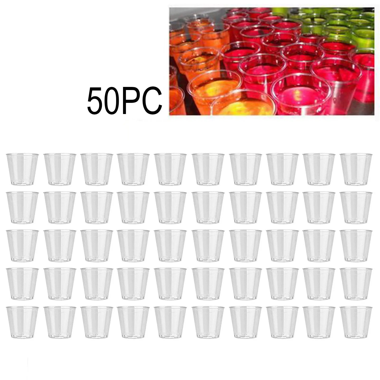 Fruit Juice Milk Tea Drink Ice Cream Dessert Cups Disposable Clear Plastic Supermarket Milk Tea Shop Tasting Cup Party Supplies Qme B
