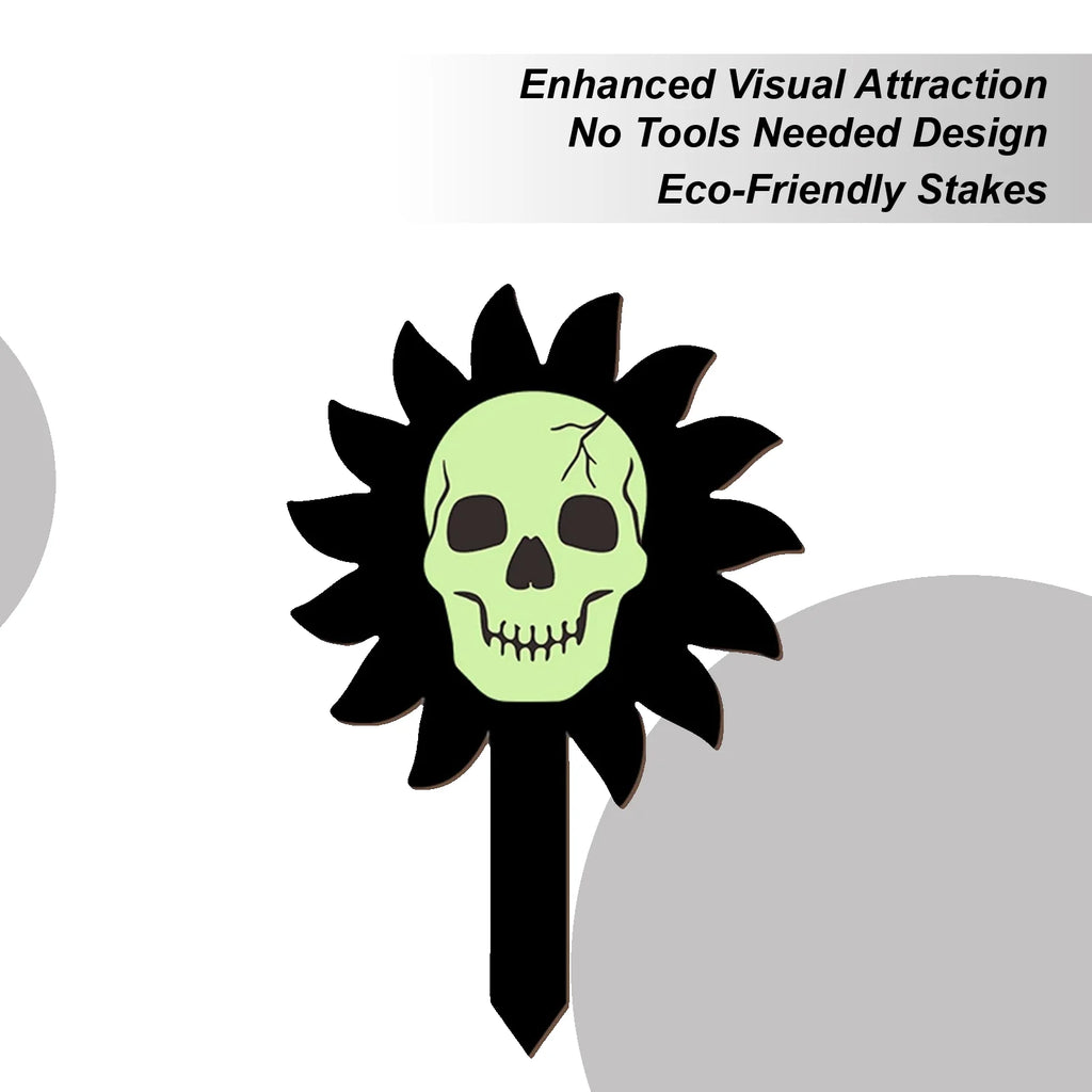Halloween Garden Stakes Luminous Skull Yard Signs Wooden Decorations Qme China Mainland