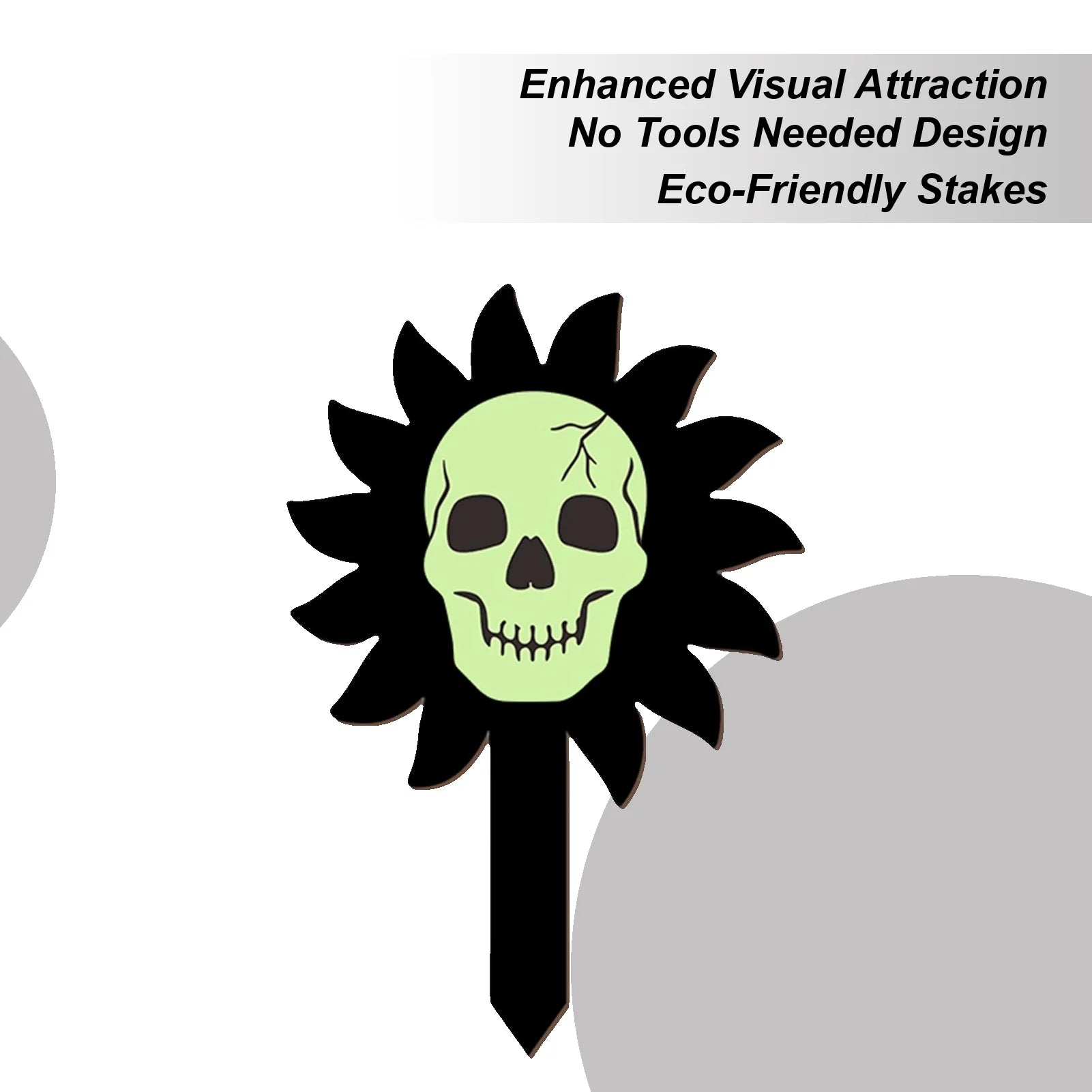 Halloween Garden Stakes Luminous Skull Yard Signs Wooden Decorations Qme China Mainland