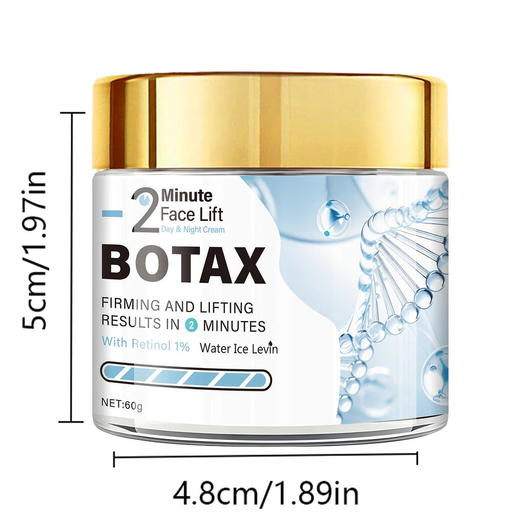 BOTAX 1% Retinol Face Cream. Minute Face Lift with Tea Tree Oil & Bee Venom for Instant Firming & Lifting Results. Day & Night. Qme