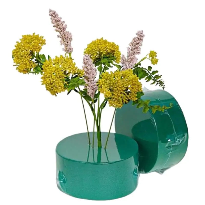 5/10Pcs DIY Fresh Artificial Flowers Wet Dry Florist Foam Bricks Green Round Floral Foam Blocks Wedding Praty Flower Decor Qme