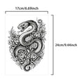 Japanese Snake Chrysanthemum Tattoo Sticker, Temporary Tattoo, New Traditional Floral Herb Juice, Waterproof Long Lasting Arm Le Qme HY-062