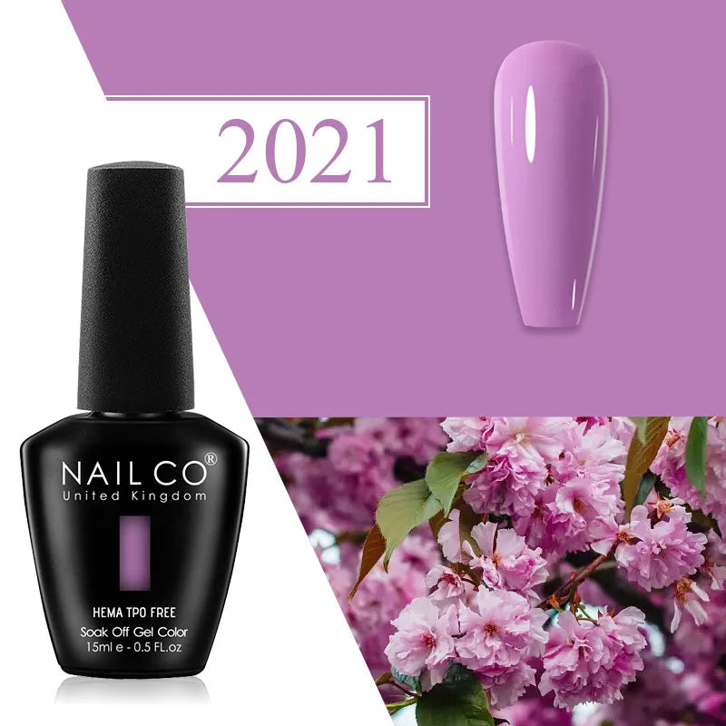 NAILCO Plum Gel Nail Polish Matte Coat Autumn Winter Semi Permanent