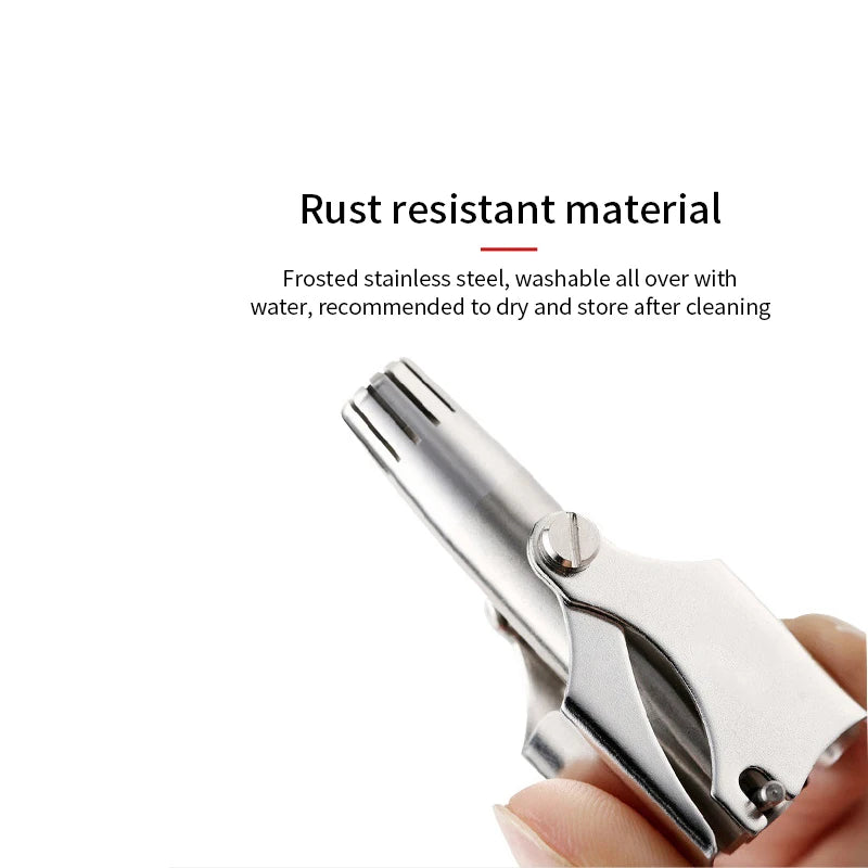 Men's Nose Hair Trimmer Stainless Steel Manual Suitable Razor Qme