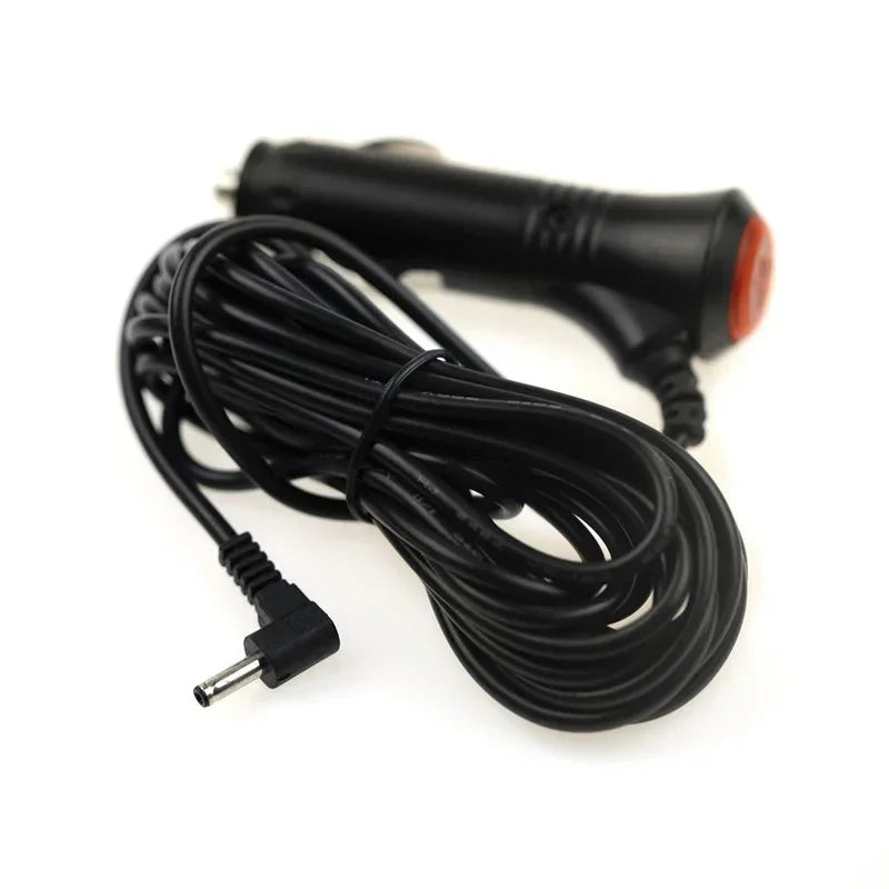 Universal DC3.5MM Charger Adapter with Switch For Auto Car DVR Camera GPS Navigation Input 12V Ouput 5V Cable Length 3.5m Qme