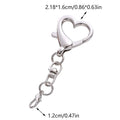 Round Wire Open Ring Metal Key Holder Unique Alloy Heart Keyring Qme 10Pcs
