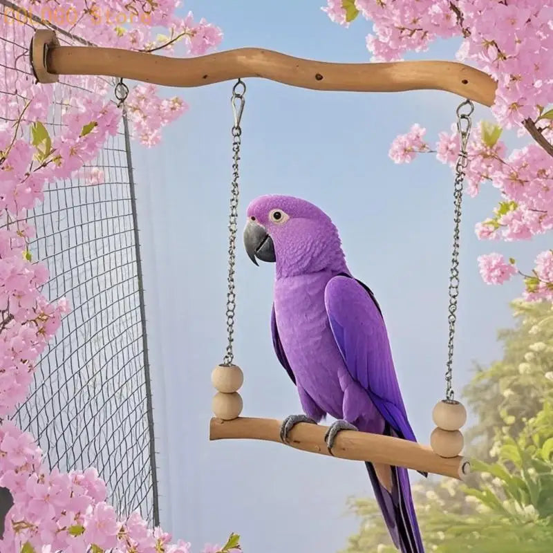 Parrots Swing Bridge Toy Metal Chain Bird Cage Entertainment Small Qme