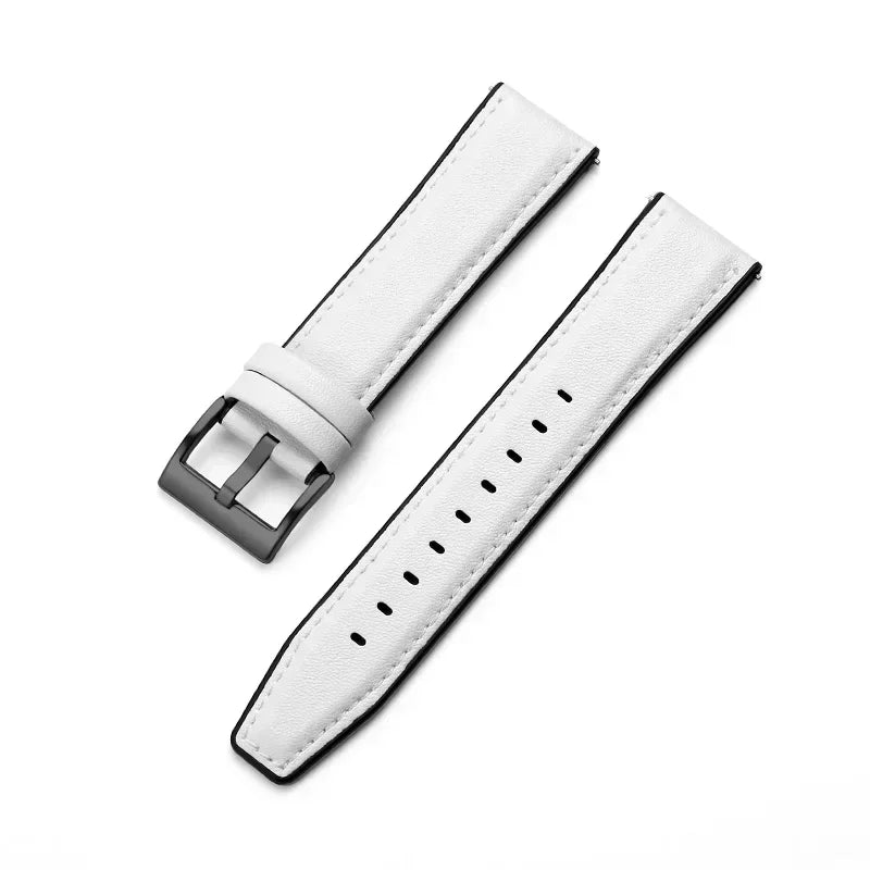 Silicone Leather Wrist Band For Huawei Watch GT 3 GT3 42mm 46mm Strap Bracelet Watch GT2 Pro/GT Runner 46mm 20mm 22mm Watchband Qme white B 20mm