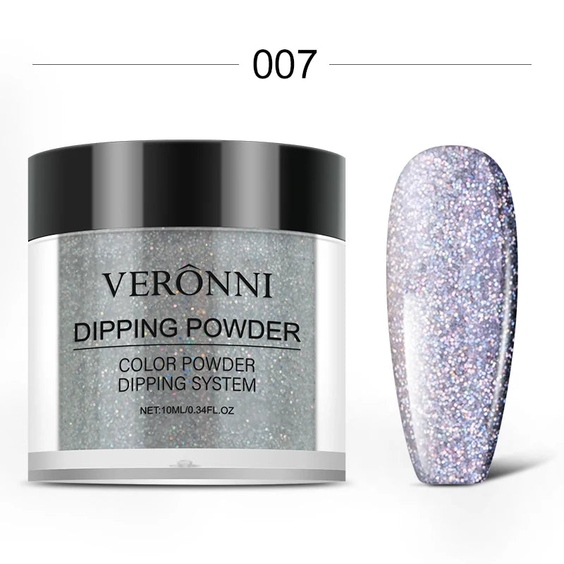 Nail Dipping Powder 6 Solid Colors Glitter Diamond Sequins Qme 07
