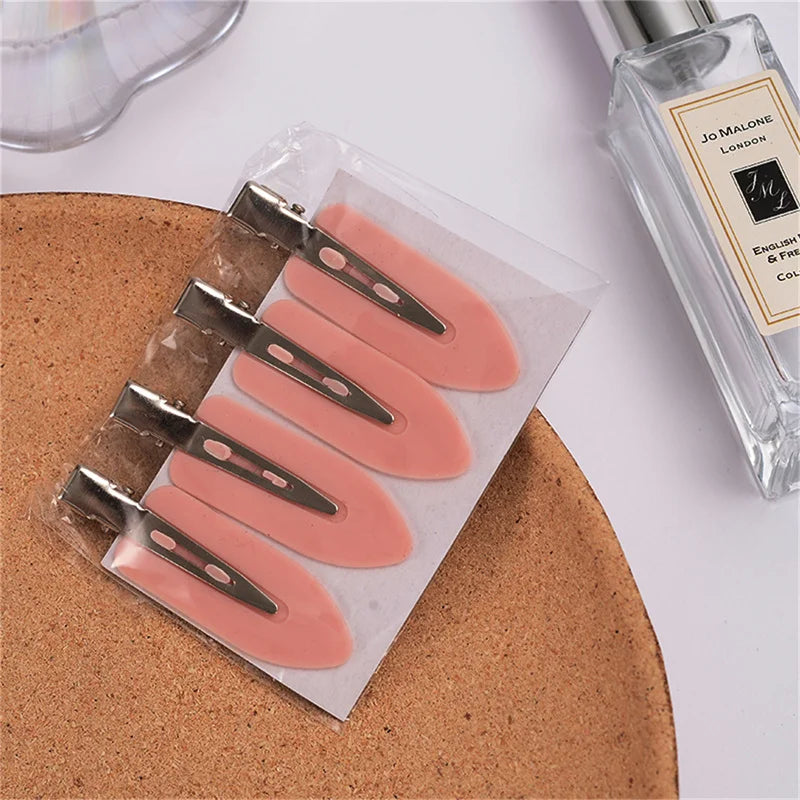 Traceless Hair Clip Cream Glue Side Girl Korean Simple Duckbill Fairy Qme 4pcs C