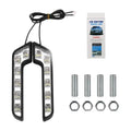 CAR Daytime Running Lights L shaped Driving Lamp Daytime Running Fog Light Waterproof Car LED Lamp Car Accessorie Qme A