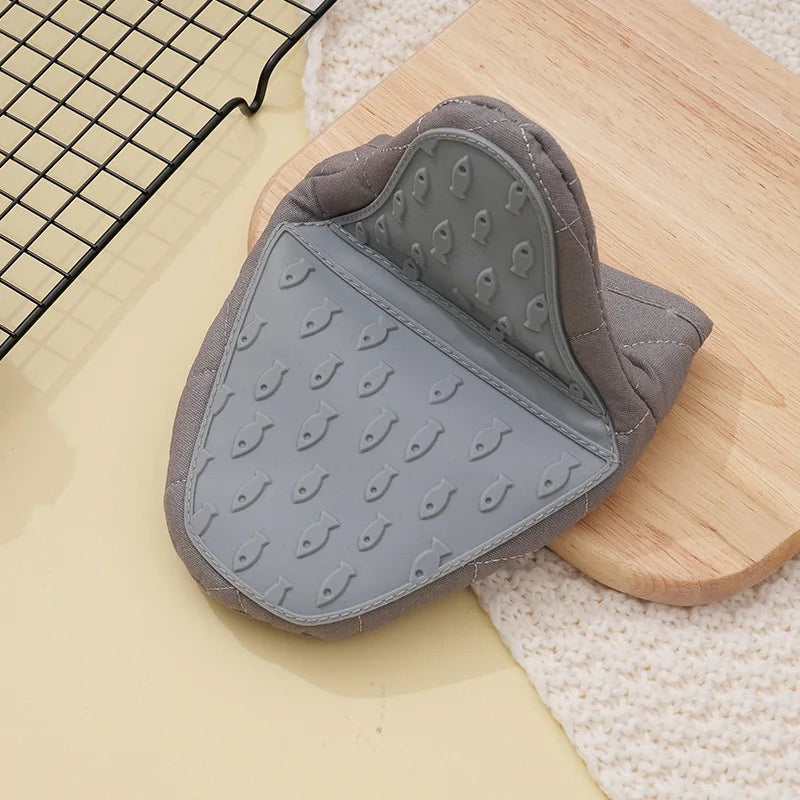 Anti-scalding Gloves Silicone Thickened Thermal Insulation Kitchen Qme