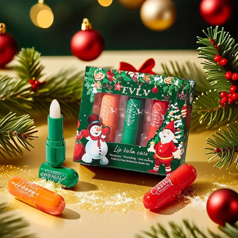Lip Balm Christmas Nourishing Moisturizing Butter Skin Care Lipsticks Qme