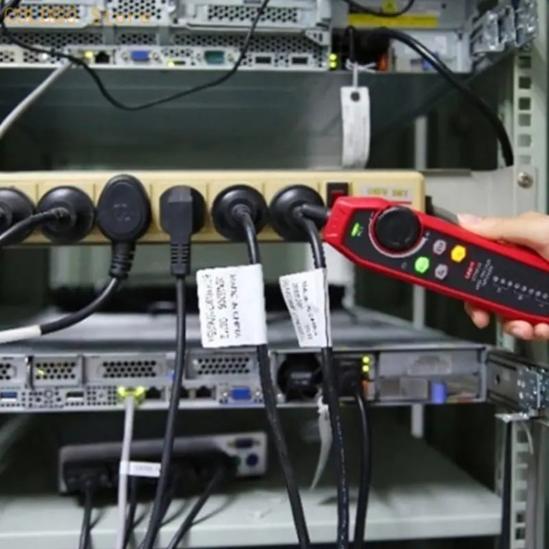 Digital Line Tester LCD Display NCV Function RJ45 RJ11 Cylindrical Qme