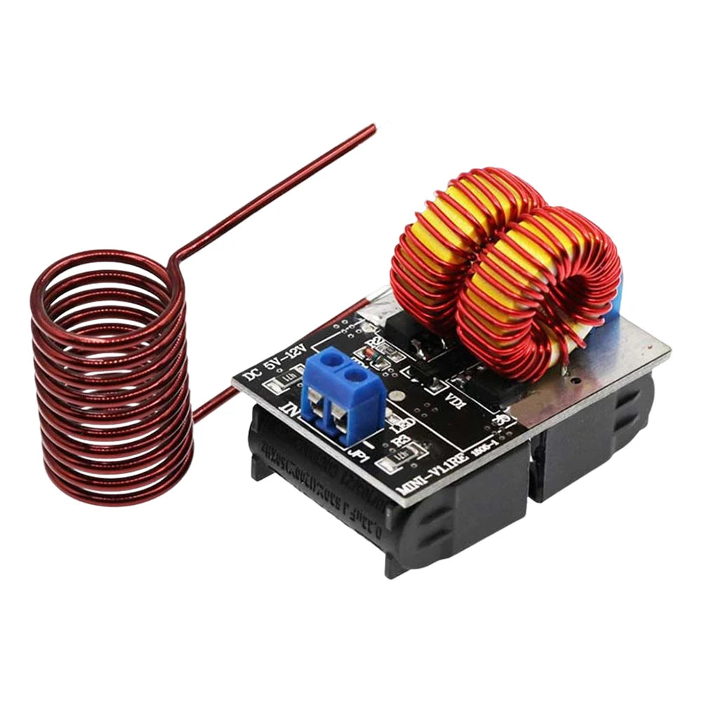 120W Mini ZVS Induction Heating Board DC 5-12.0V Input Voltage Heating Driver High Frequency Large Power Qme