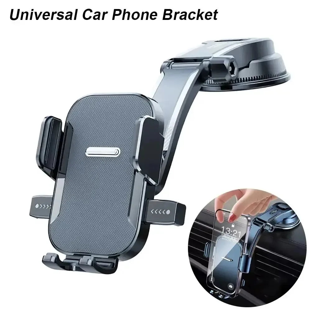 Car Phone Holder Dashboard Auto Cellphone Holder 360 Degree Rotation Universal Desk Windshield Hanging Phone Navigation Bracket Qme