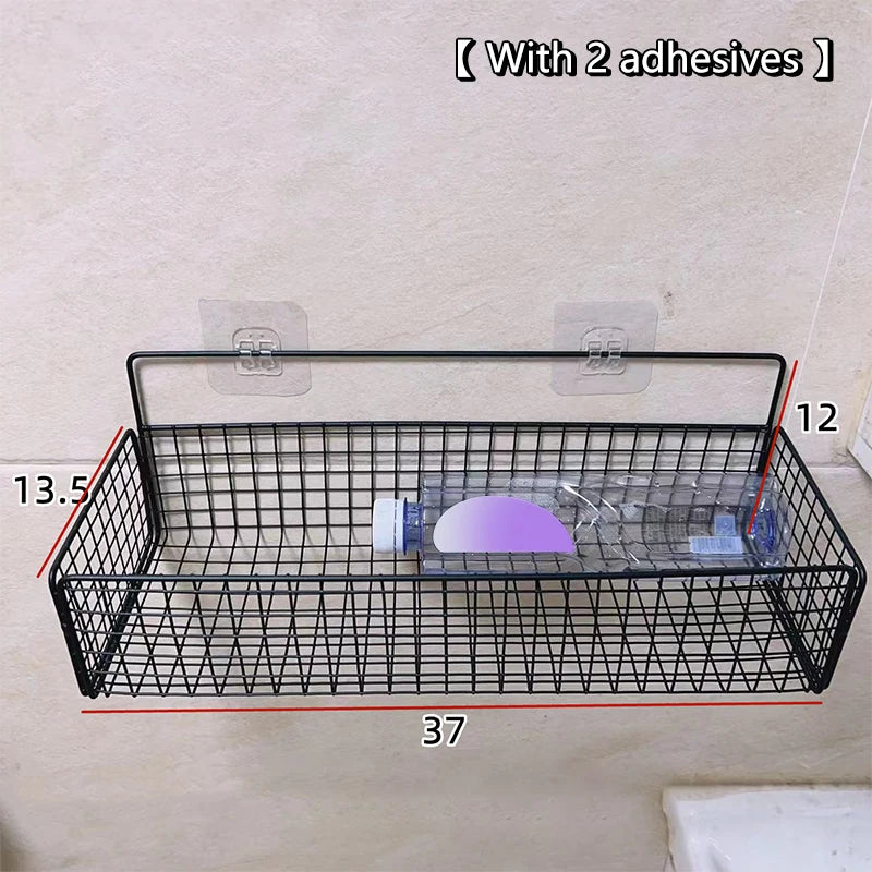Kitchen And Bathroom Storage Rack No Drilling Required Wall-Mounted Storage Rack Qme A6