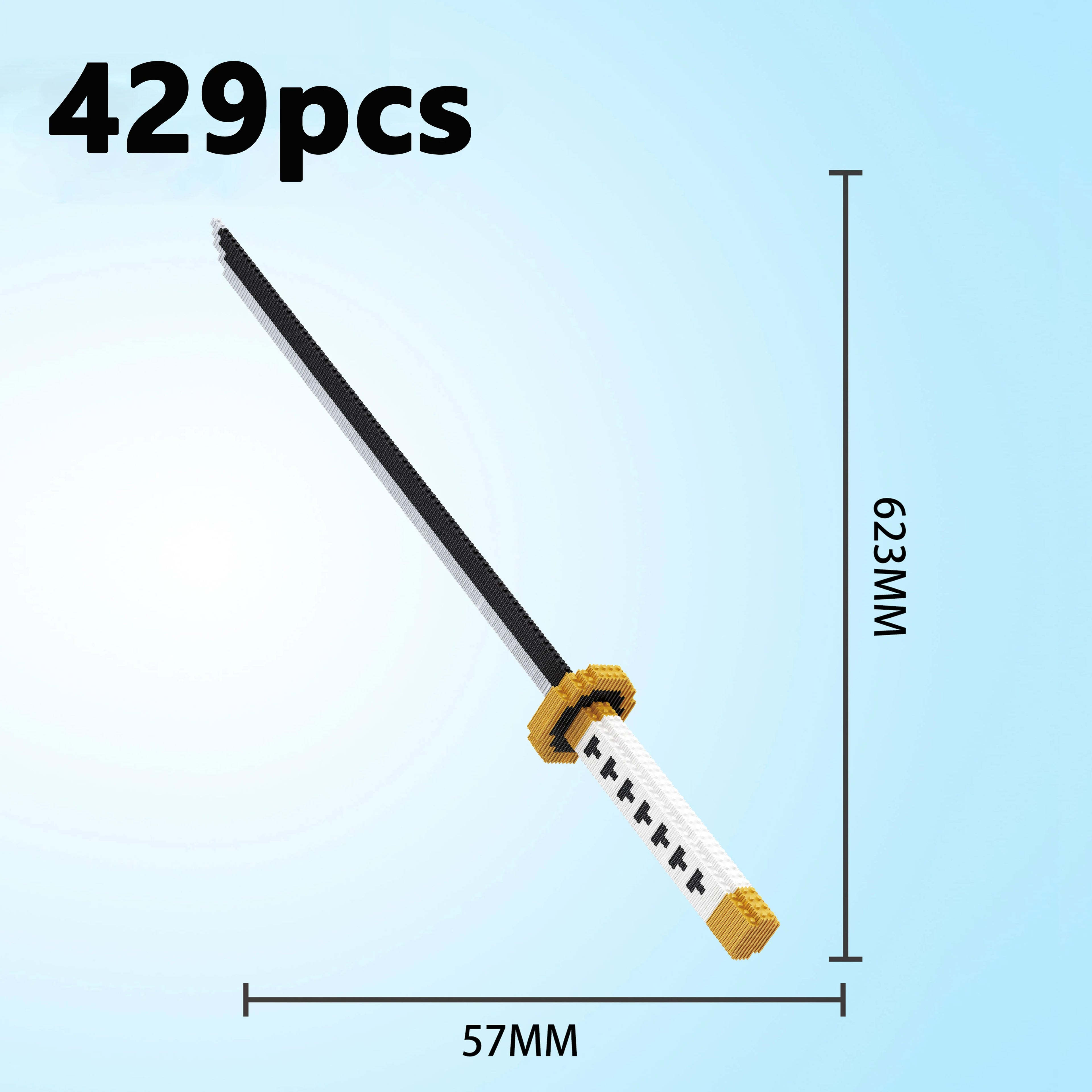 Sword Building Blocks Ninja Blade Katana Japanese Anime Butterfly Nichirin Knife Bricks Toys Children Adult Boys Girls Gift Qme Opp bag 9