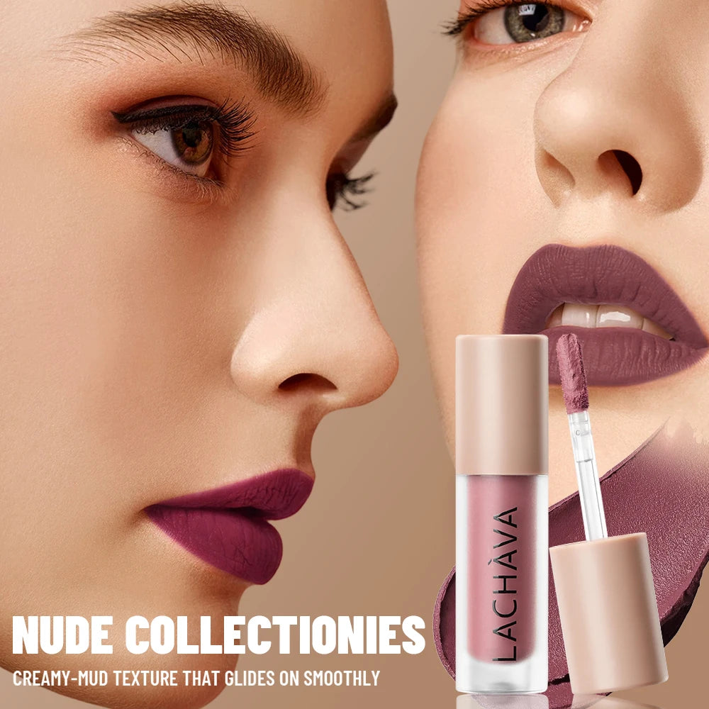 Matte Nude Lipstick Smooth Texture Long-lasting Water Resistance No Qme