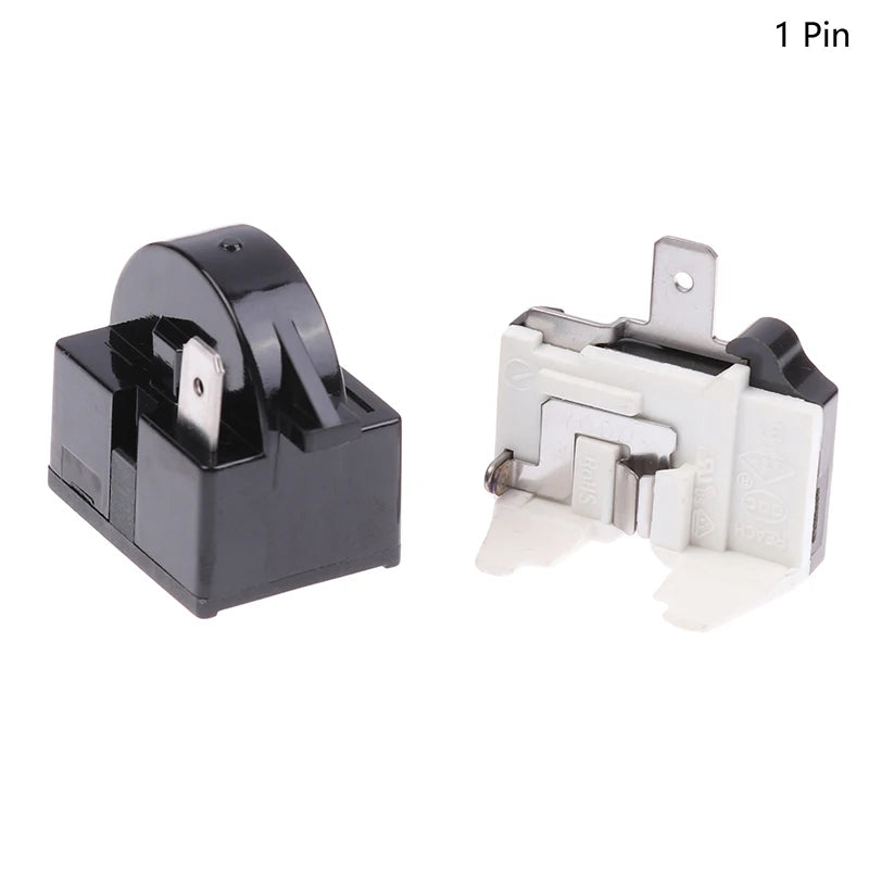 1Pc Refrigerator Compressor PTC Start Relay Refrigerator Starter Overload Protector 1/2 Pin 15 1/6H Replacement Protector. Qme 1pin 15 ohm