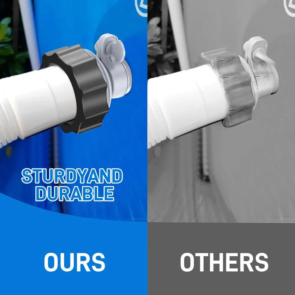 2Pcs Swimming Pool Pipe Hose Adapter Intex Threaded Connection Pump Replacement Hose Adapter Pool Pump Part with Plunger Valve Qme