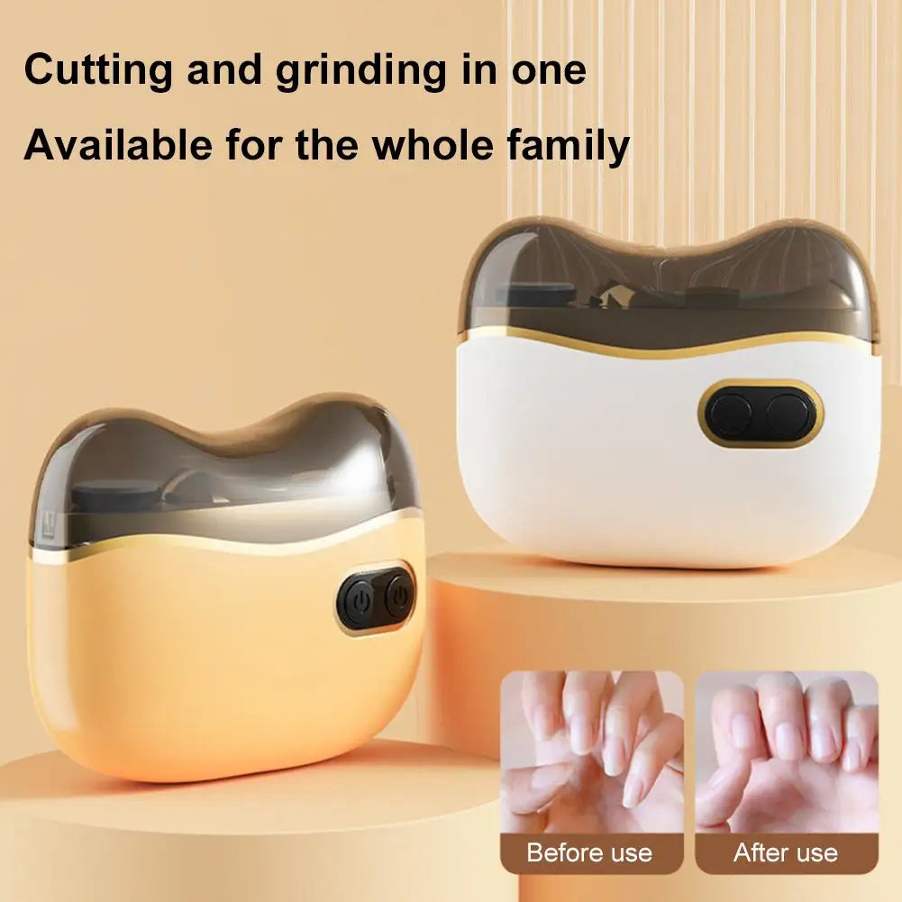 Rechargeable Nail Cutter 2In1 Electric Tool USB Charging Clipper Qme