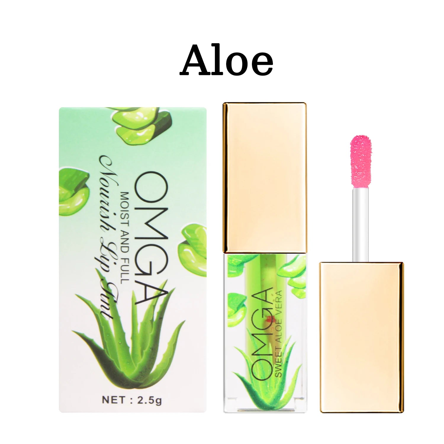Waterproof Fruity Lip Gloss Deep Moisturizing Long-lasting Makeup Qme Aloe