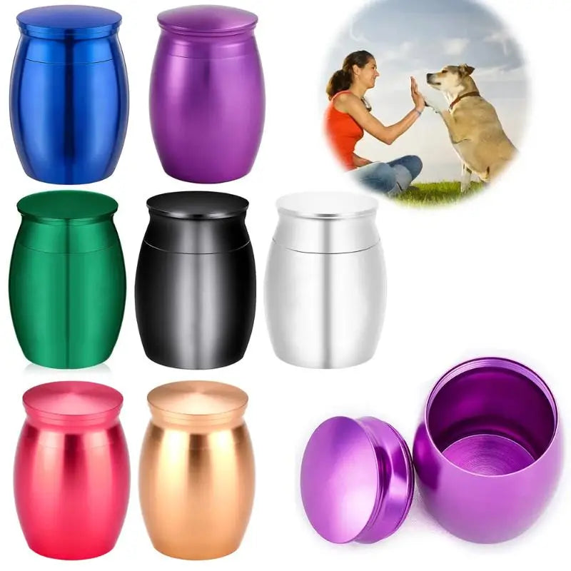Pet Ash Urn Lid Colorful DIY Handcrafted Memorial Keepsake Dogs Cats Qme