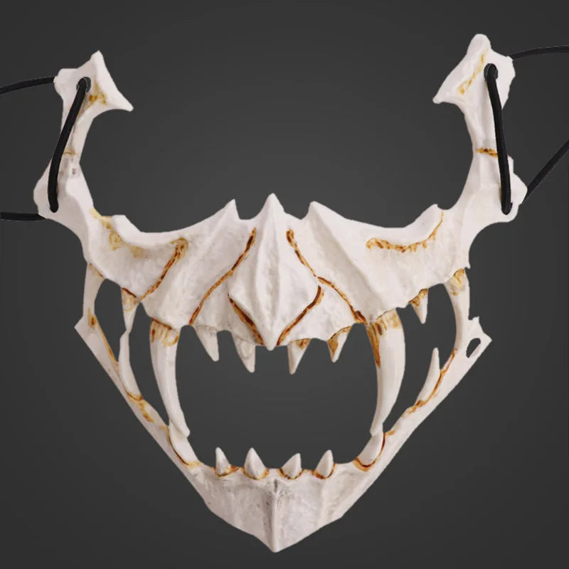 Japanese Animal Skeleton Plastic Mask Cosplay Dragon God Heavenly Hound Yaksa Unisex Stage DropShip Halloween Masquerade Party Qme