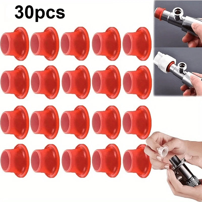 30-Piece silicone gasket for faucets and sanitary fittings - leak-proof rubber seal set with strong sealing properties Qme 30PCS Red