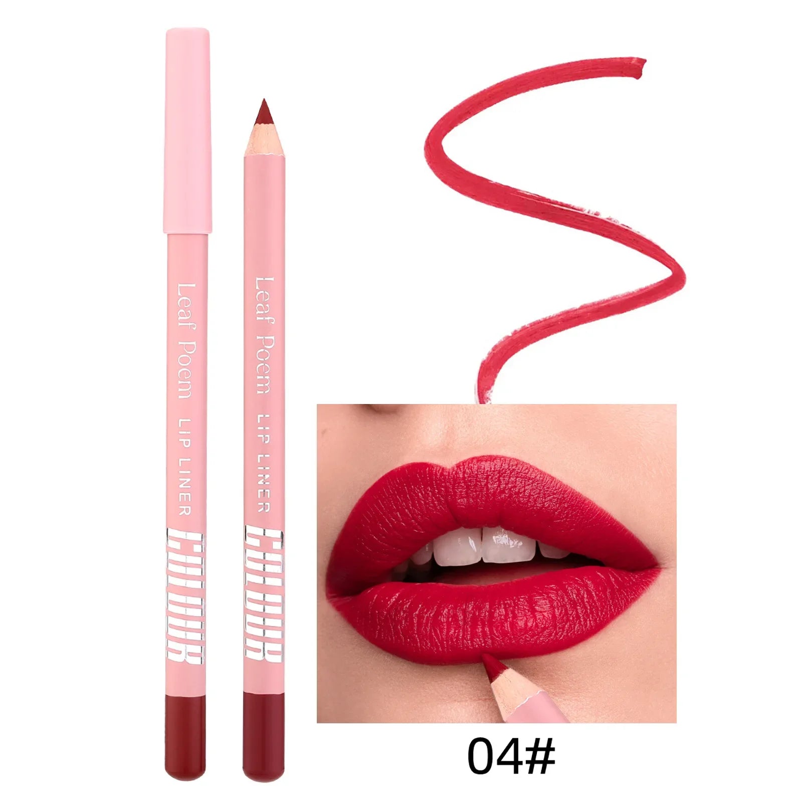 Nude Pink Lipliner Pencil Long-lasting Waterproof Red Brown Lip Contour Sculpt Pen Blendable High Pigmented Lipstick Makeup Qme 04