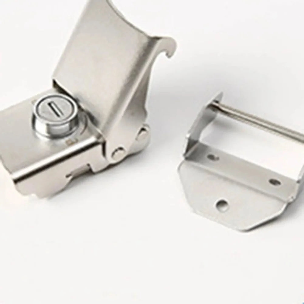 Detachable Stainless Steel Buckle Lock Hardware Motorcycle Trunk Lock Hinge Lock 2 Keys Qme
