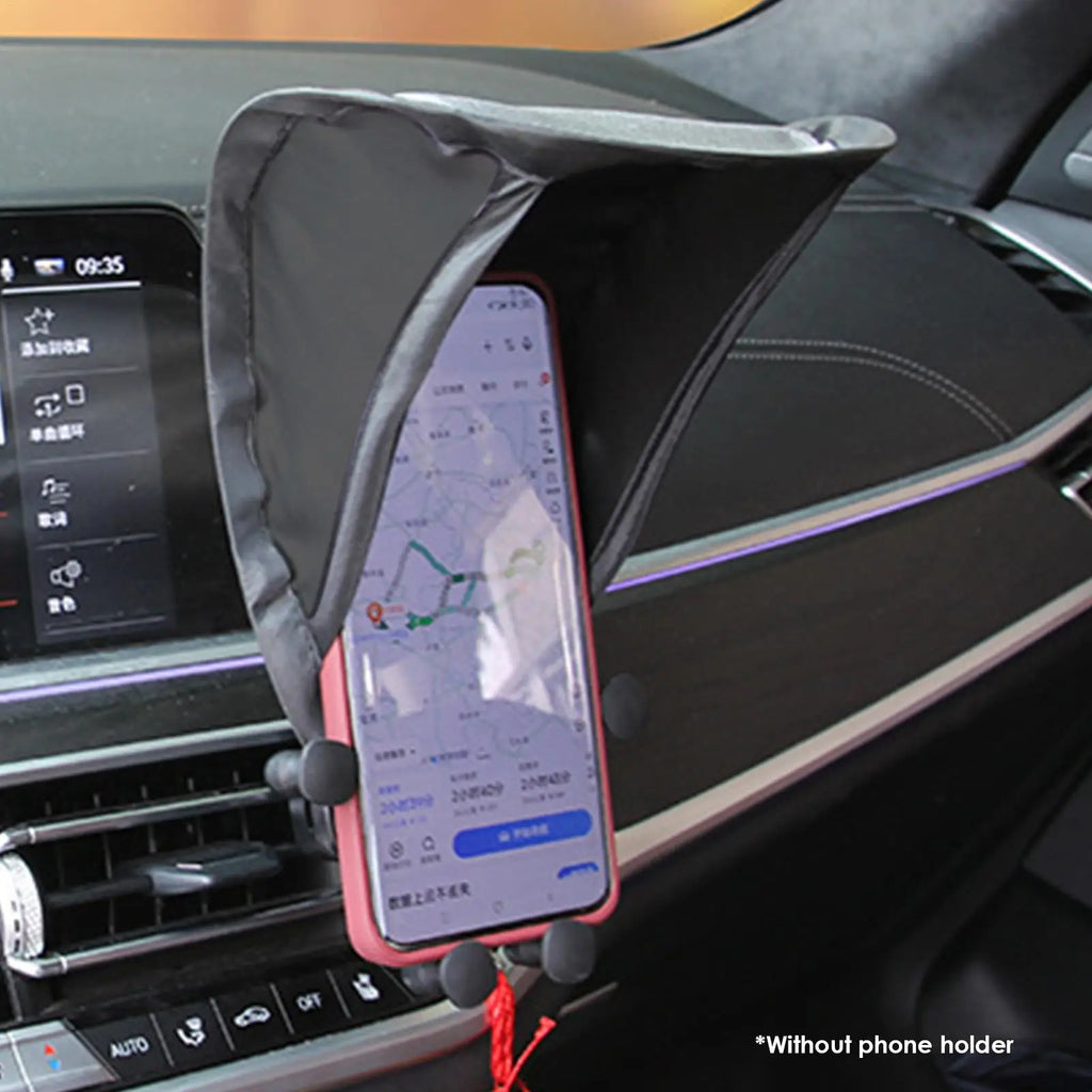 Phone Shade for Car Foldable Anti-Glare Universal Heat-Insulating Car Phone Sun Shade for Women Men Motorcycle SUV RV Sedan Qme