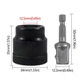 Jack Socket Drill Adapter Electric Drill Adapter Jack Socket Vehicle Maintenance Tools Lifting Equipment Heavy Duty for car Qme Black