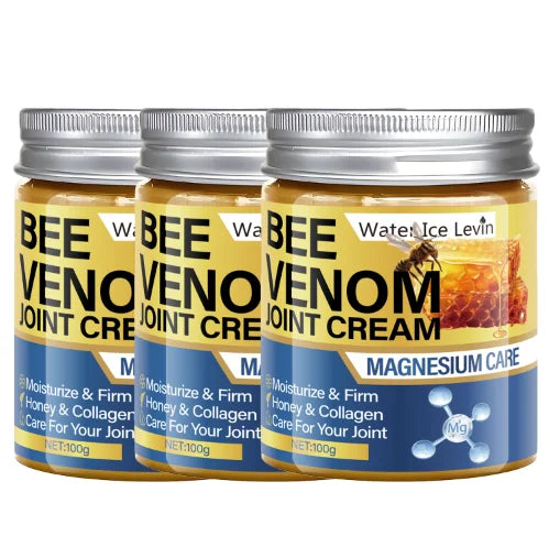 Bee Venom Joint Cream with Magnesium & Honey - Moisturizes, Firms & Cares for Joints, Light Formula for Elastic Skin Qme Orange 100g
