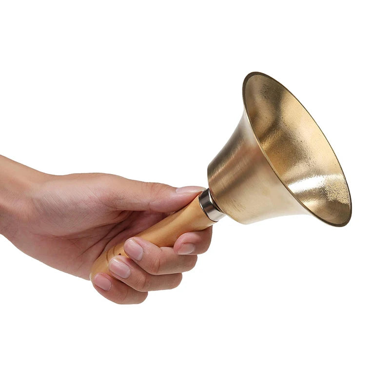 Loud Hand Bells Solid Brass Call Seniors Home Animal Training Dinner Qme
