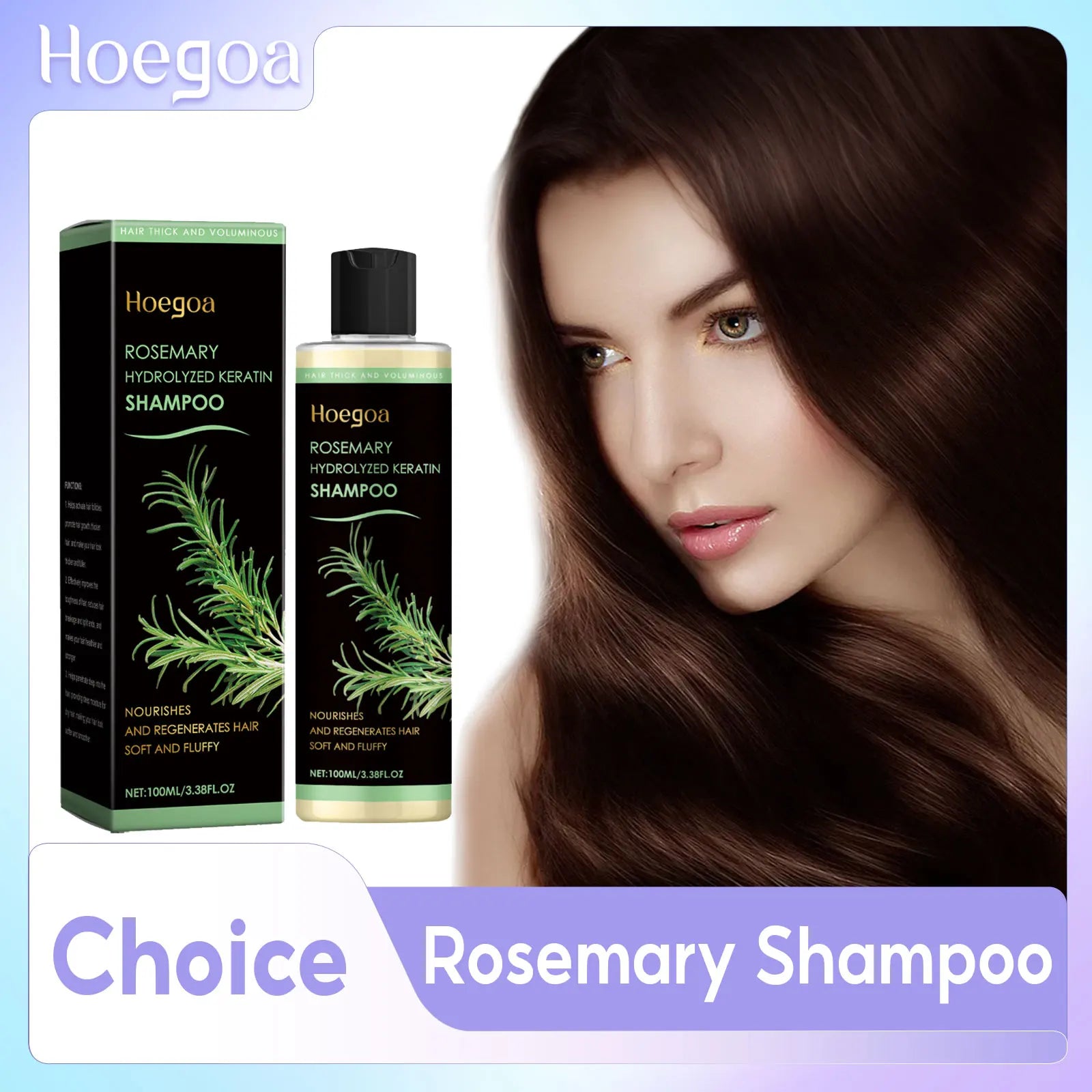 Rosemary Shampoo for Hair Loss Treatment Anti Dandruff Nourishing Softening Hair Care Enhance Roots Promote Hair Growth Shampoo Qme