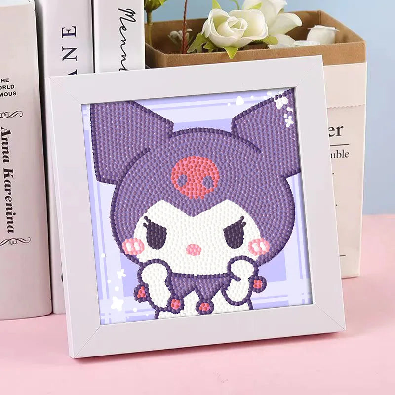 Hello Kitty Kuromi Diamond Painting DIY Craft Frame Cartoon Students Qme 27