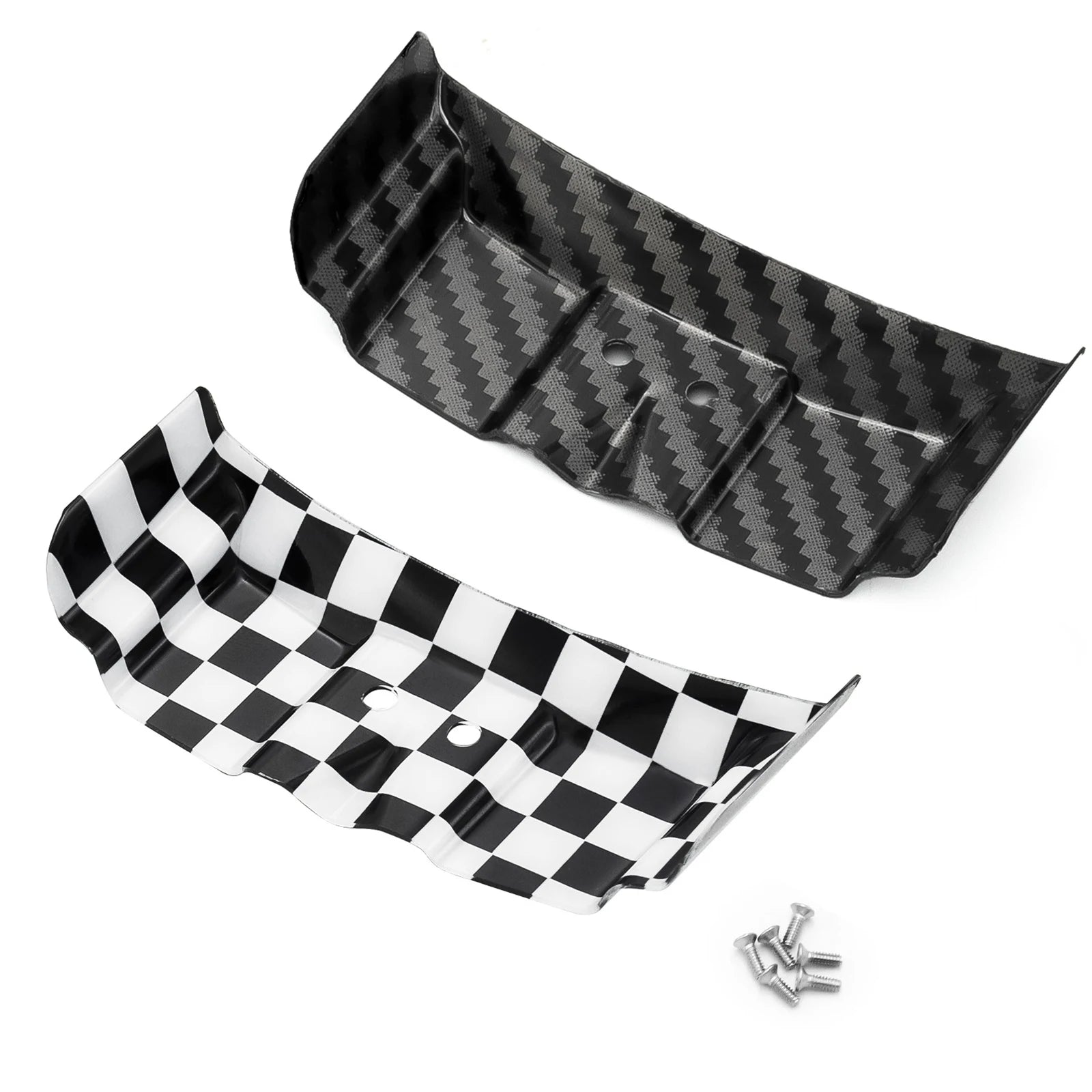 RC Rear Wing Rear Body Wing Spoiler Carbon Fiber Rear Wing for Losi 1/24 Micro-B 2WD Buggy RC Car Upgrade Part Accessory Qme 2pcs Plastic