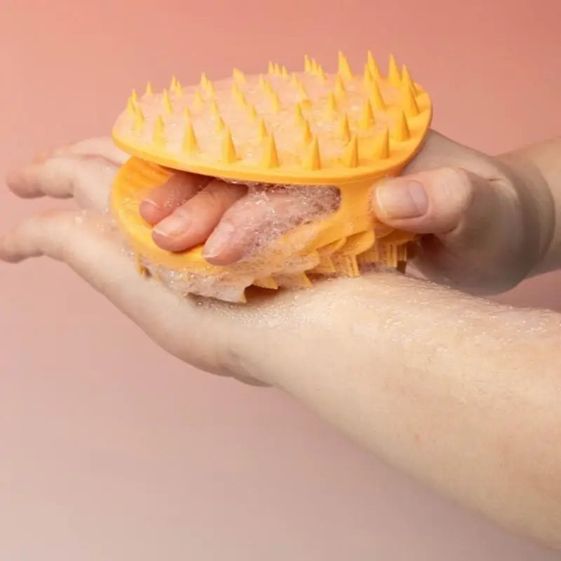 Soft Silicone Body Scrubber Gentle Exfoliating Shower Brush Scalp Qme