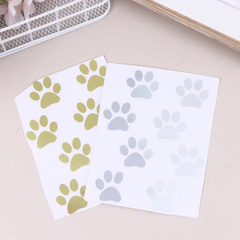 DIY Cute Cat Paw Bike E-bike Frame Reflective Stickers Bicycle Body Qme