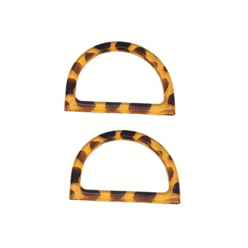 Bag Decorative Handbag Handles Wallet, Wrist Handle, Suitable for DIY Bags and Wallet Making (Semicircular, Circular Qme D-shaped 2pcs