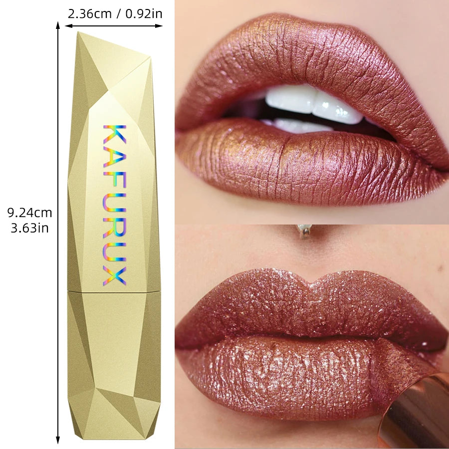 Sexy Glitter Plumping Metallic Lipstick Moisturizer Fruit Lip Oil Qme