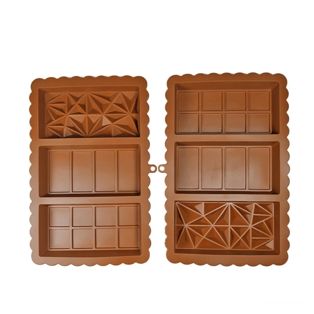 3-in-1 Silicone Chocolate Bar Mold Dubai Luxury Candy Break Apart Qme