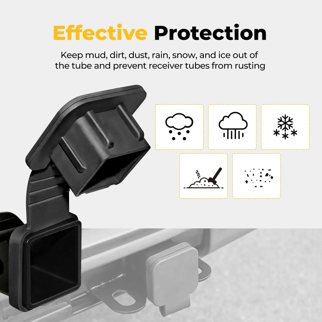 Trailer Hitch Cover 2-Inch Waterproof Towing Hitch Covers Uni-versal Plug Tube Cap Protector Automobile Exterior Csr Accessories Qme