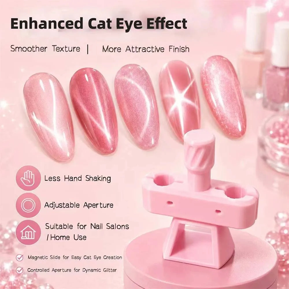 New Circular Cat Eye Nail Art Black Hole Magnet Strong Nail Art Gel Polish Guide Tool DIY Magnetic Nail Helper Manicure Design Qme